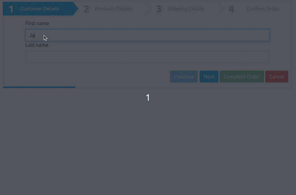 jQuery Smart Wizard screenshot